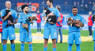 Russia: i calciatori dello Zenit lottano contro gli abbandoni: i cani in campo prima della partita